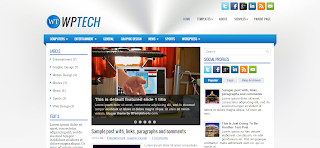 WpTech Blogger Template Is a Free Premium Blogger Template Adapted From Wordpress Theme