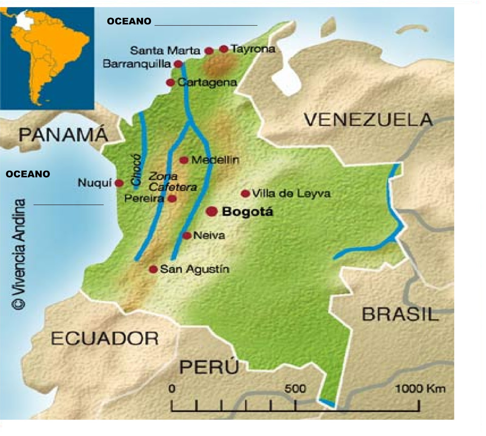 Ubicacion De Colombia En El Mapa De Sudamerica