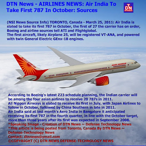 its first 787 in October,