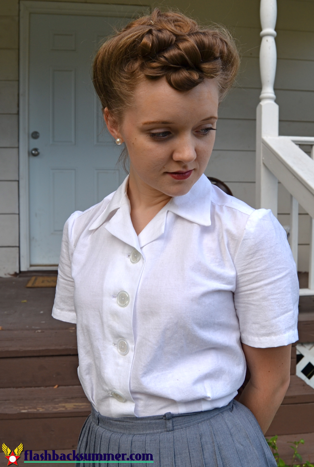 Flashback Summer: Subtle Winterizing and a Sewn-Up 1940s Blouse Pattern - 1940s vintage outfit