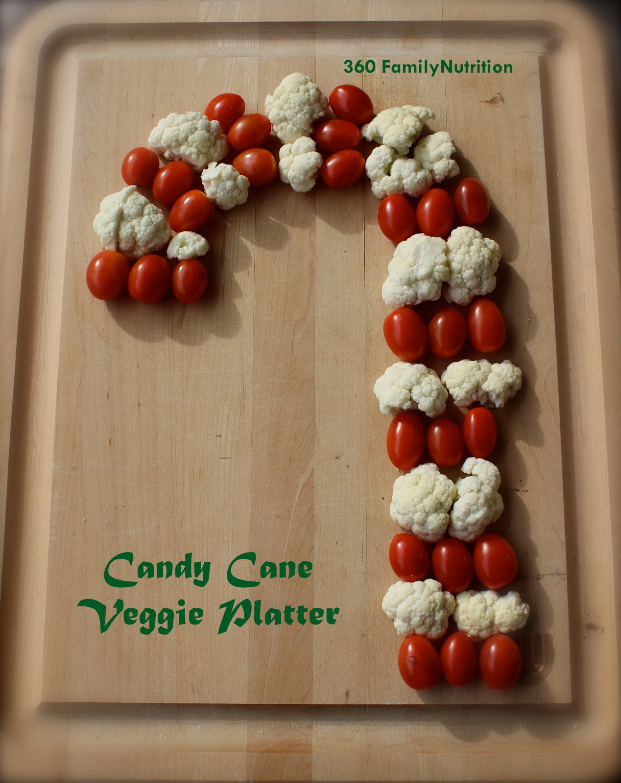 360FamilyNutrition Candy Cane Veggie Tray