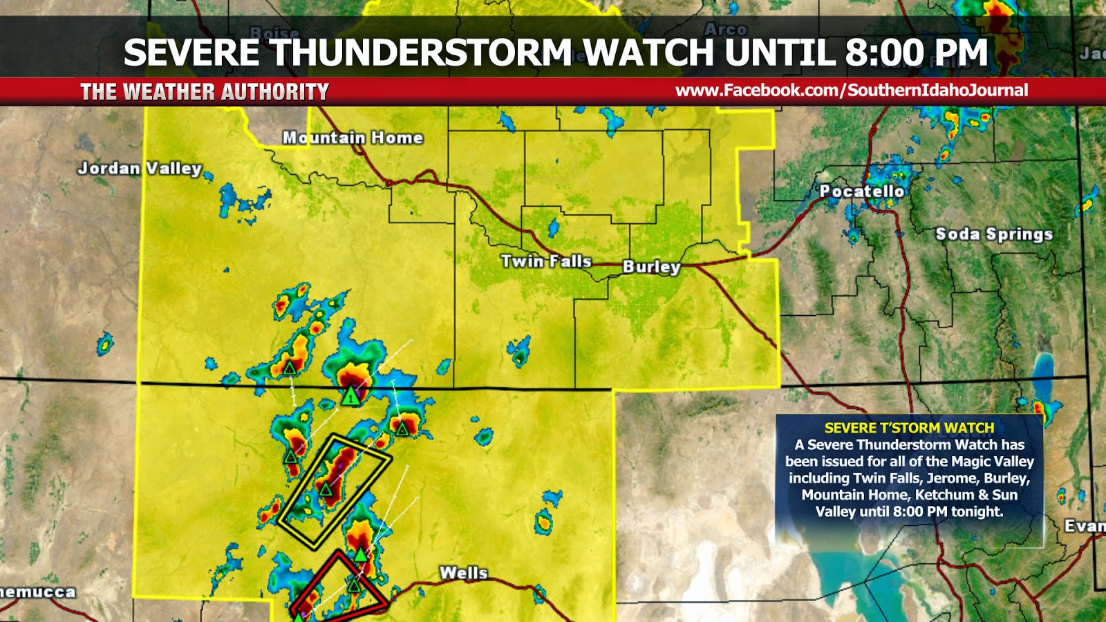 Southern Idaho Journal Severe Thunderstorm Watch Issued For The Magic
