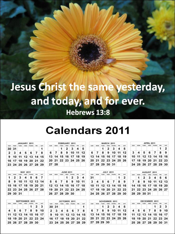 2011 calendar january to december. Free Christian 2011 Calendar