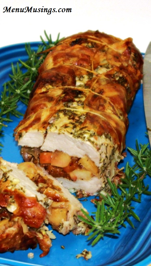 Menu Musings of a Modern American Mom Pancetta Wrapped Stuffed Pork