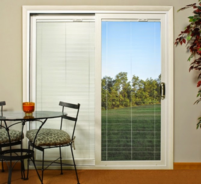 Single French Patio Door With Blinds Hd Wallpaper And Desktop