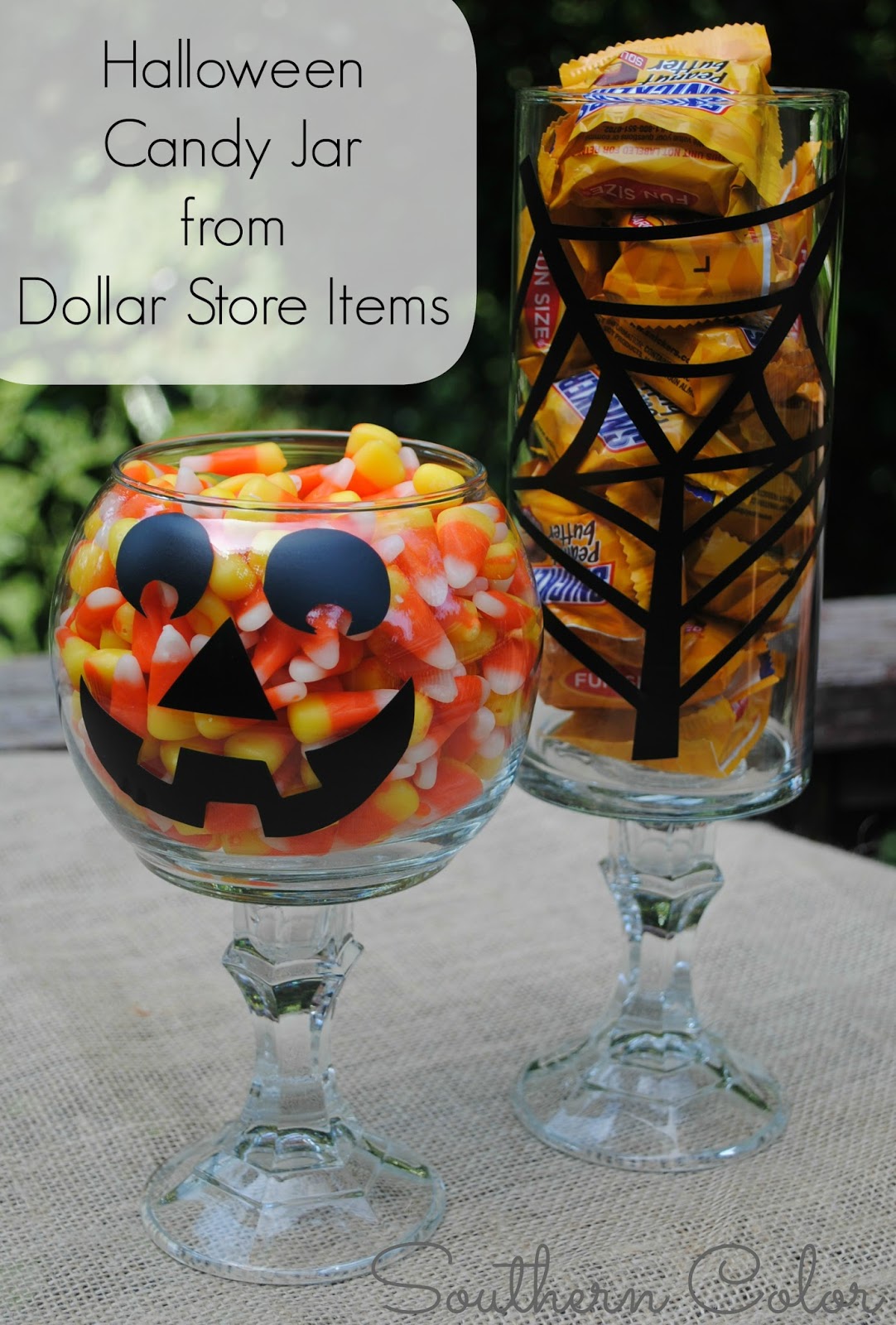 Southern Color Simple DIY Halloween Candy Jar