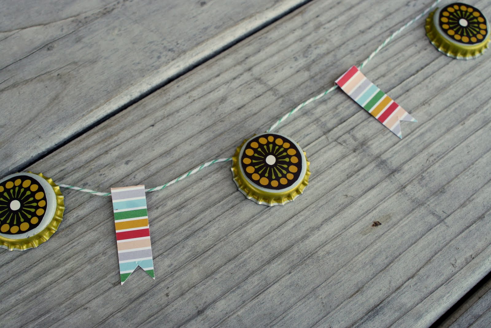 sei lifestyle Bottle Cap Party Garland + GIVEAWAY!