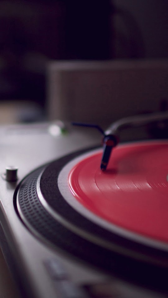 Turntable Red Vinyl Disk Music Android Wallpaper