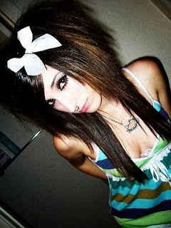 Girls Emo Hairstyle Long Hair Pictures