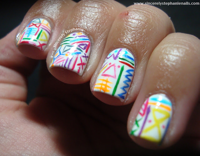 tribal nail art