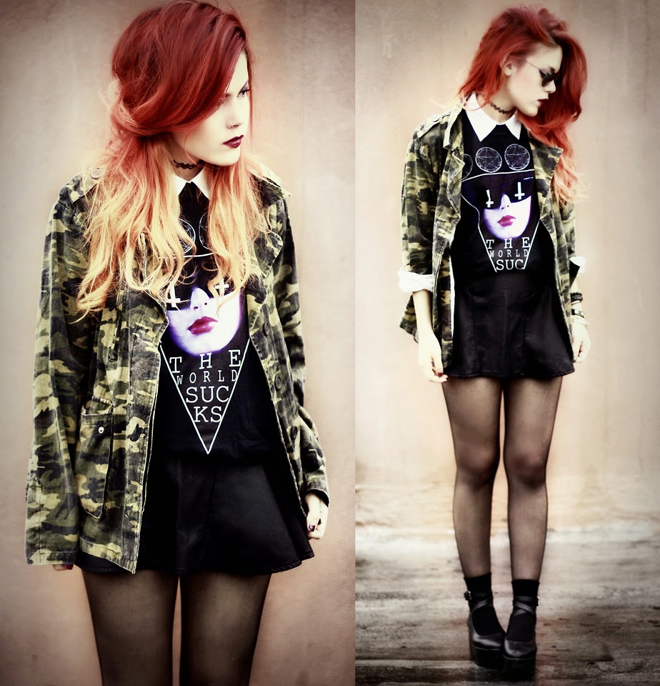 une touche de féminité à ce style peu à part on peut obtenir un résultat vraiment sympa . voici quelques looks grunge que je trouve juste splendides )