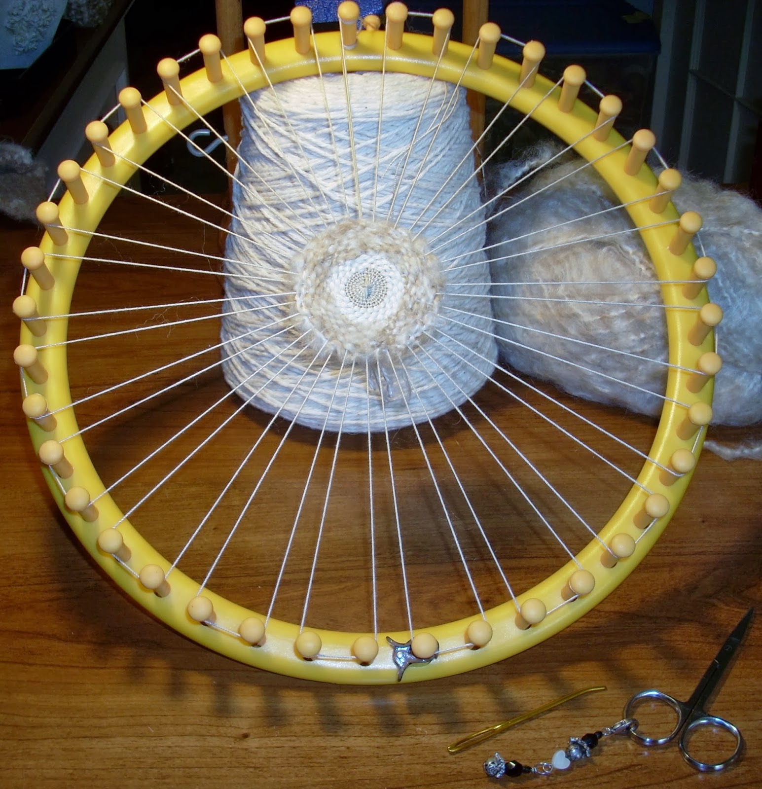 HeartSong Studio Needle Weaving on a Circular Loom