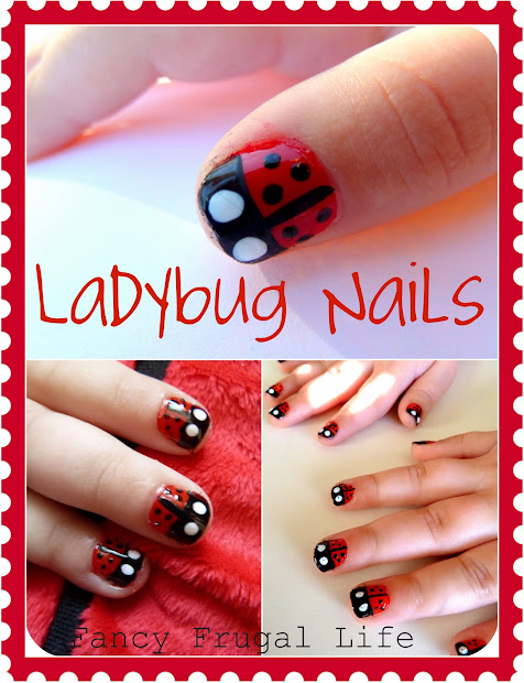 diy ladybug nails manicure