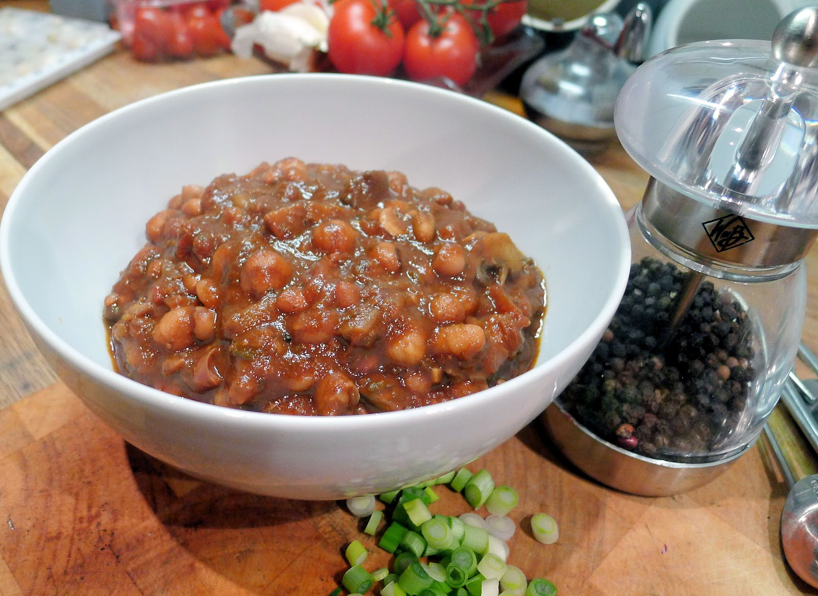 Culinary Adventures in London Mixed Bean & Chickpea Chilli