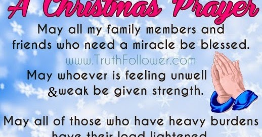 A Christmas Prayer for Family and Friends