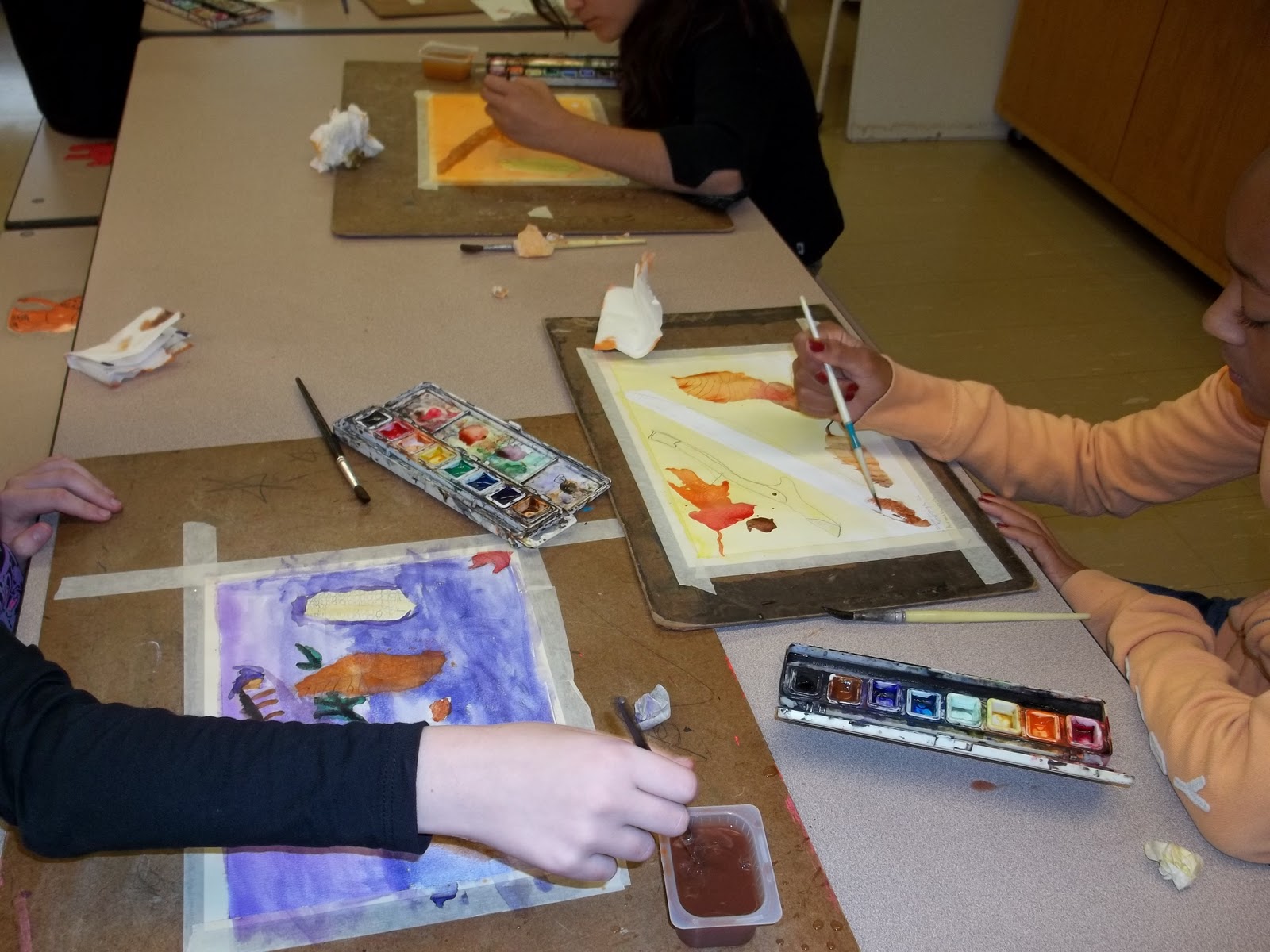 Mrs. Thuesen's ART Room 5th Grade Watercolor Paintings