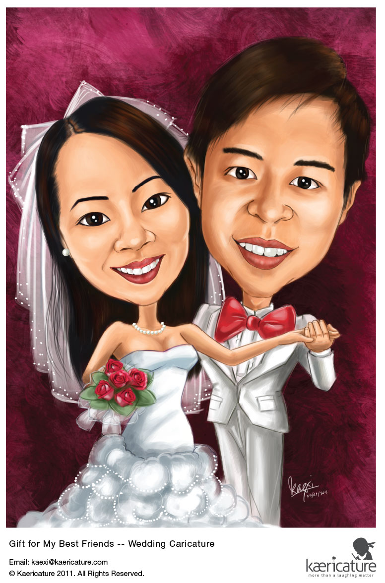 kaexi special unique gift for my best caricature friends as a wedding ...