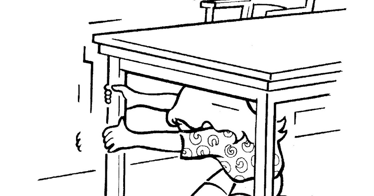 Laguna Hills 2nd Family Prepared: Earthquake Coloring Page