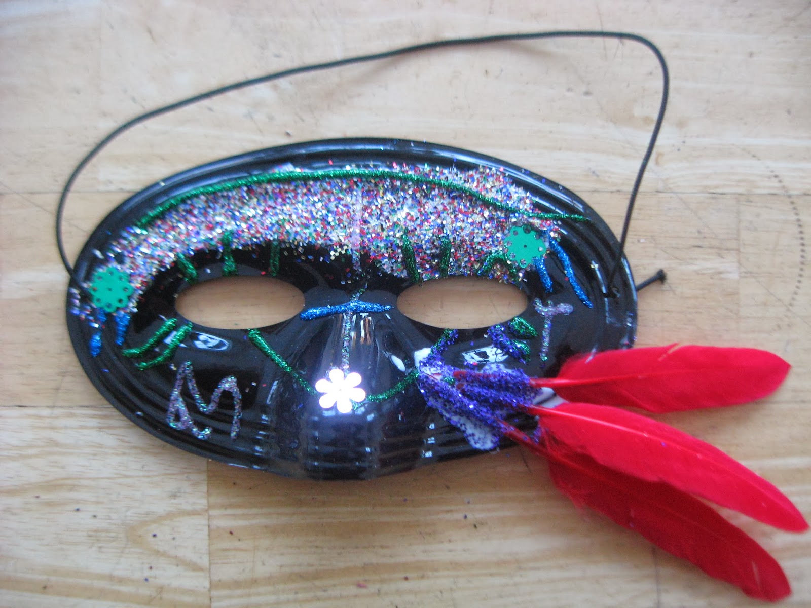 Campfires and Cleats DIY Mardi Gras Masks