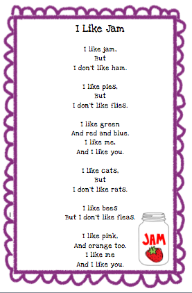 jam grade poetry kindergarten don am worksheet give