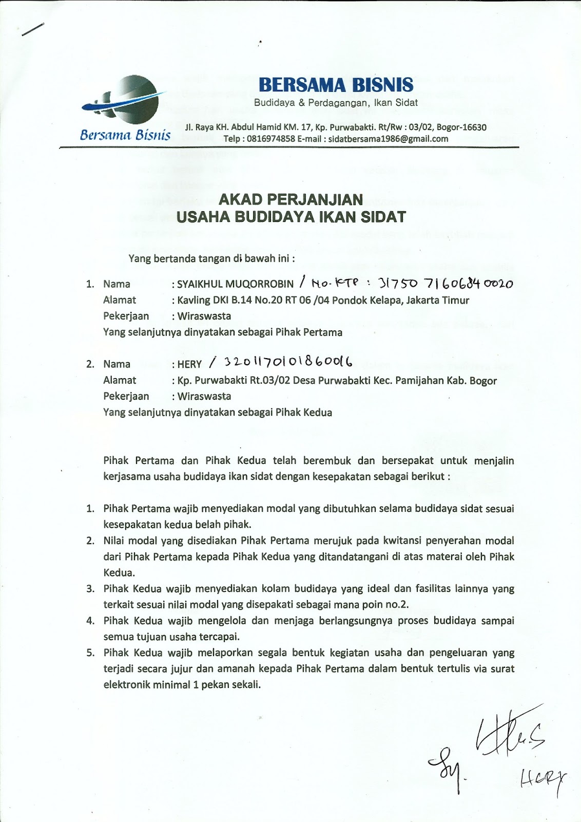 Investasi Sidat Bersama Surat Kerjasama