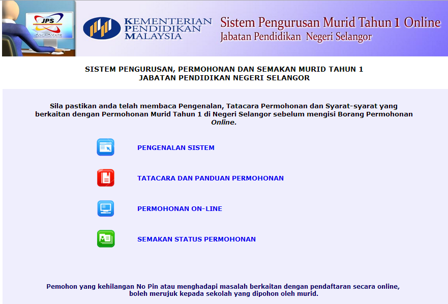 Aplikasi Dalam Talian Kpm Esppsel Daftar Murid Tahun 1