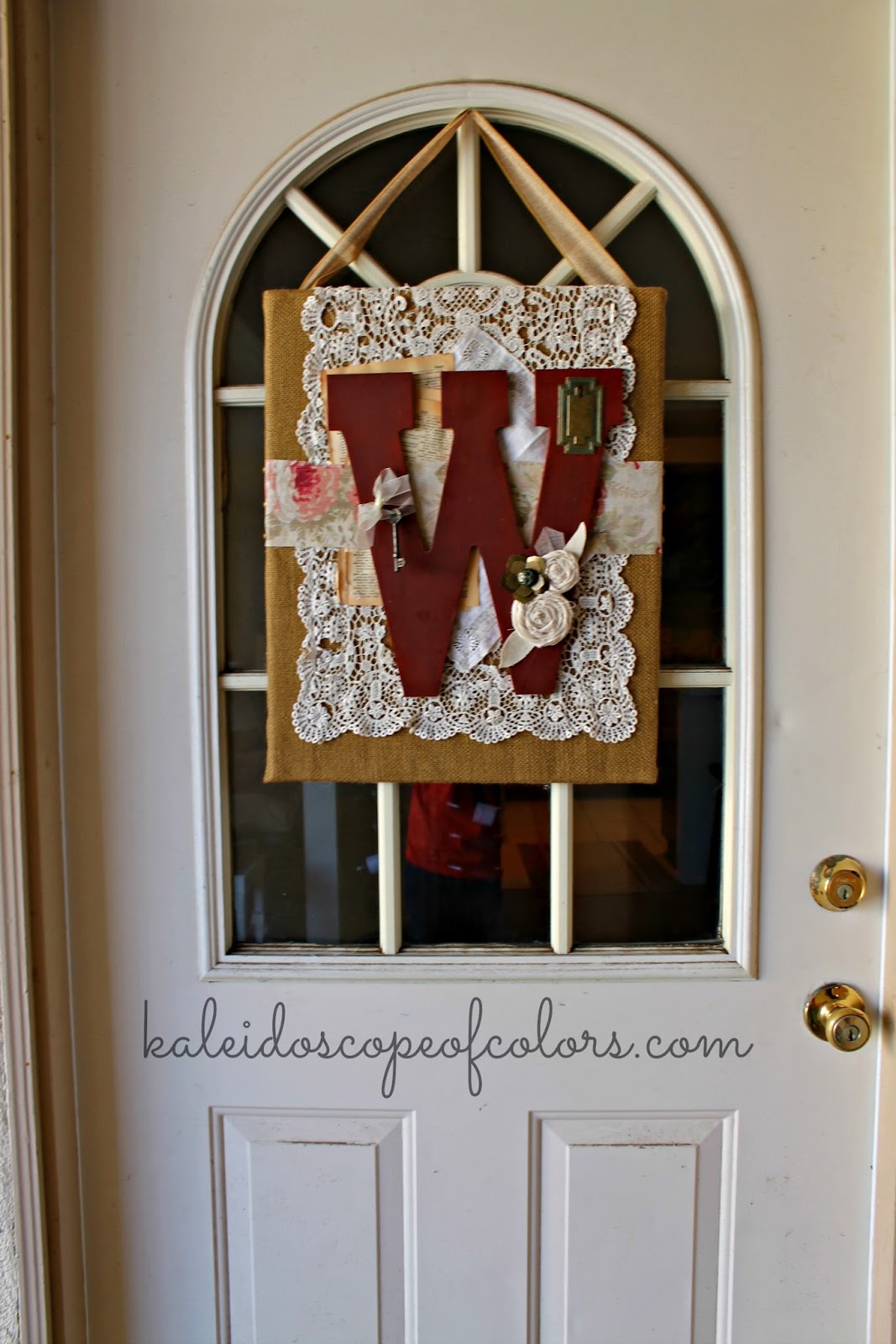 Kaleidoscope of Colors DIY Rustic Vintage Door Decor