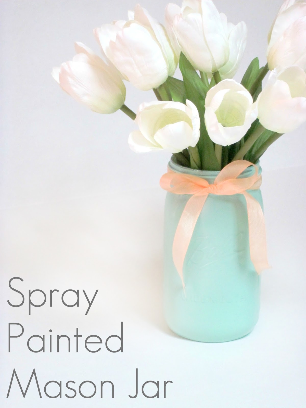 Mejia Mamma Spray Painted Mason Jar Vase