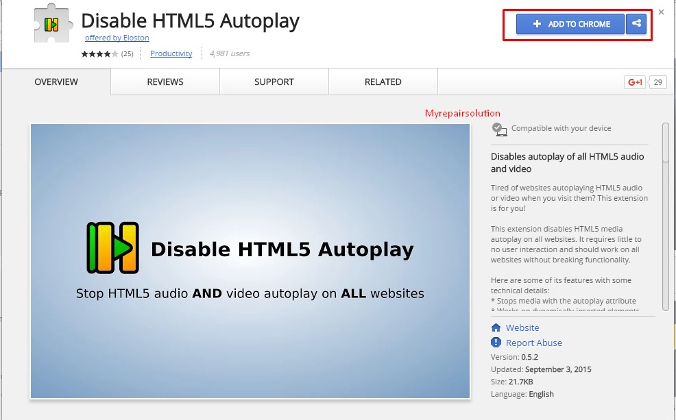 Chrome autoplay video disabling blisskop