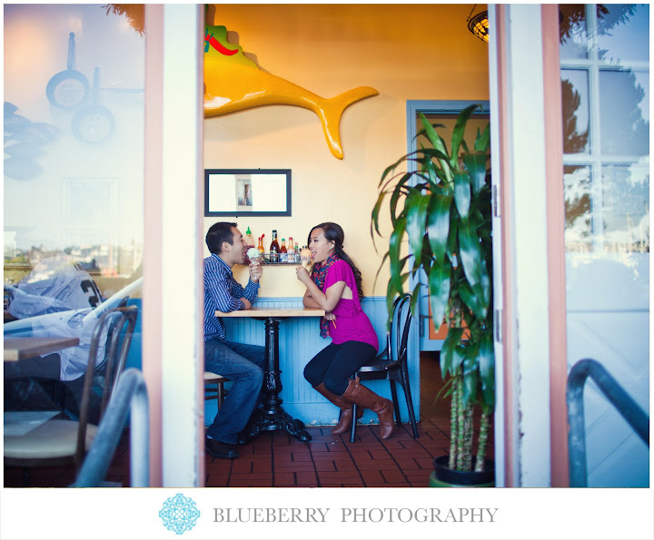 sausalito ice cream parlor shop fun creative engagement session photography