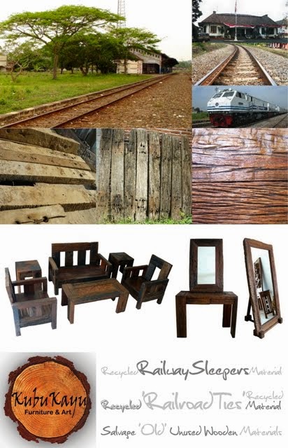Recycled Railroad Tie Furniture