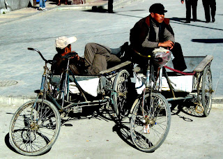 Xiahe taxi tricycles