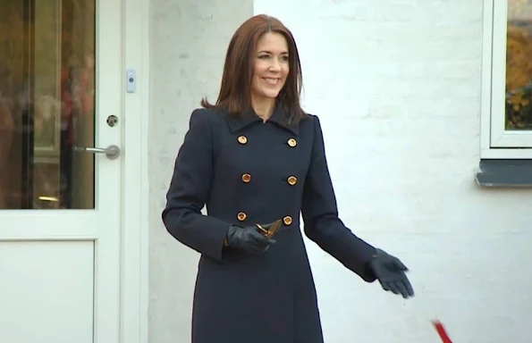 Crown Princess Mary of Denmark attends opening of the KFUM Soldier' housing for veteran families in Birkerød