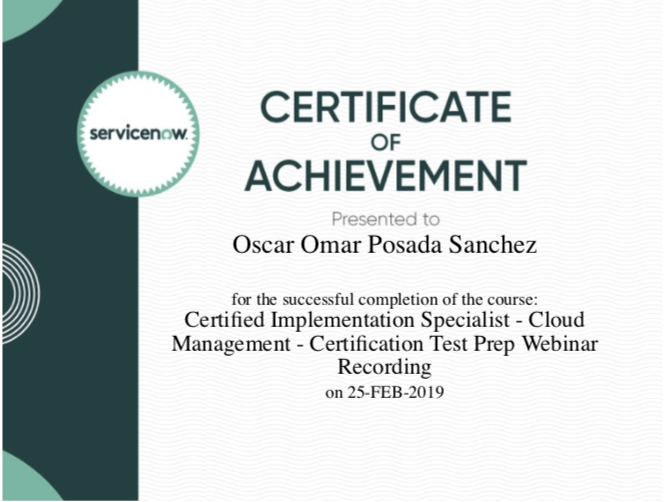 Certified Implementation Specialist