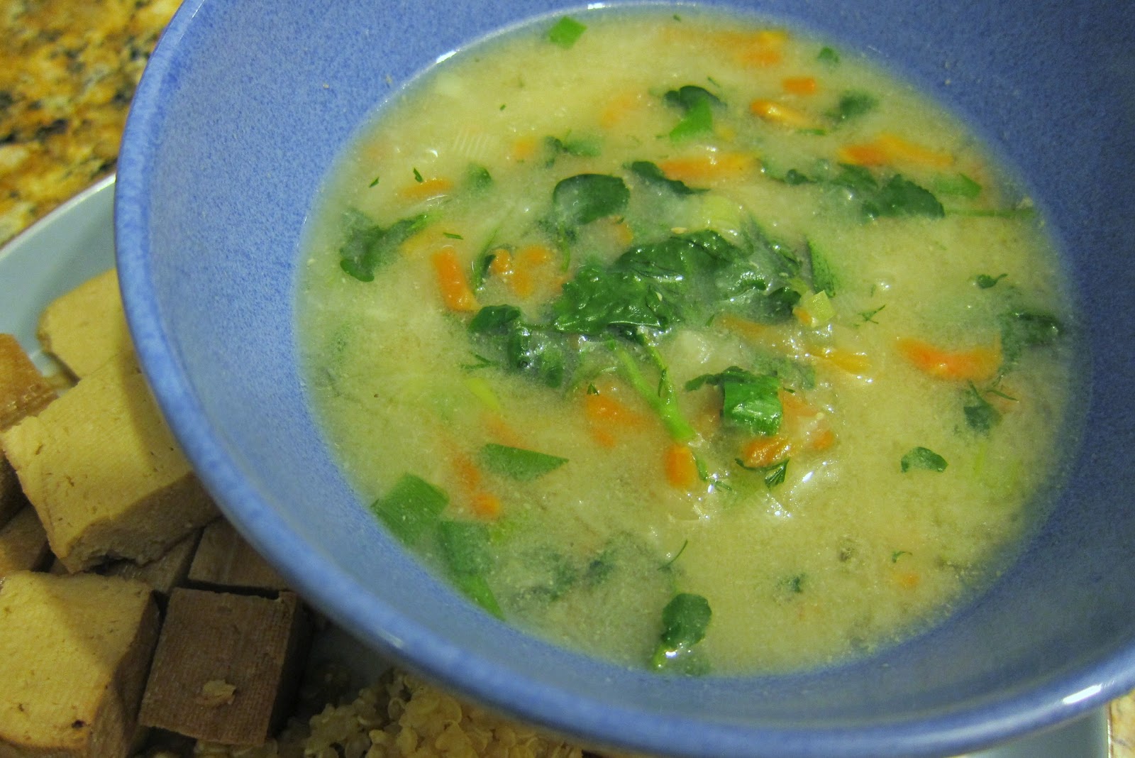 The Vegan Chronicle Miso Soup with Spring Greens