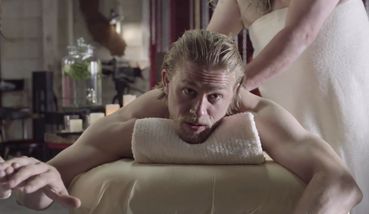 Charlie Hunnam Rub Down.