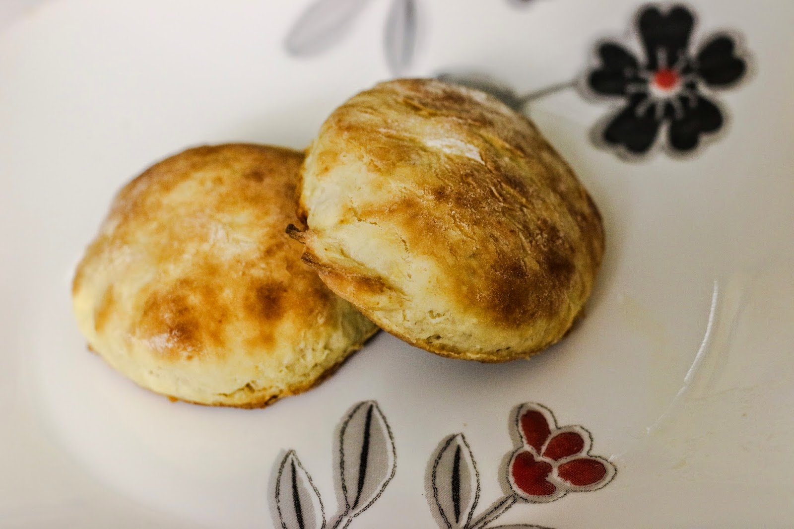 Ham Stuffed Biscuits with Mustard Butter
