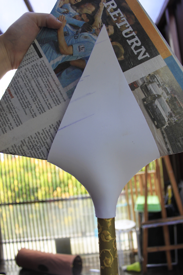 CosStitch Making a Spear Head Out of Foam Board