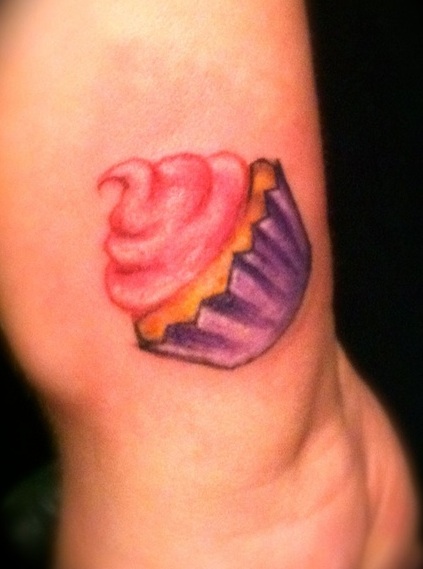 Cupcake Wrist Tattoo