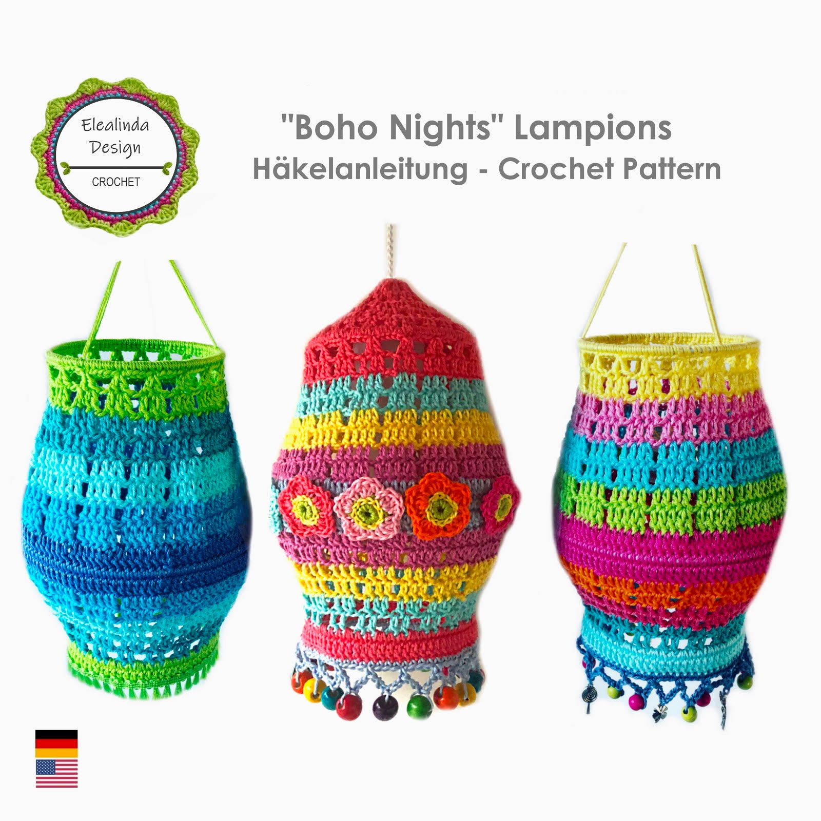 Boho Nights Laternen Häkelanleitung