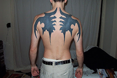  Tattoos Designs   on Upper Back Tattoo Designs For Men With A Full Black Color