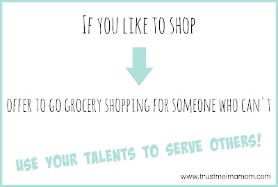 Serve others by your interests: go shopping for them