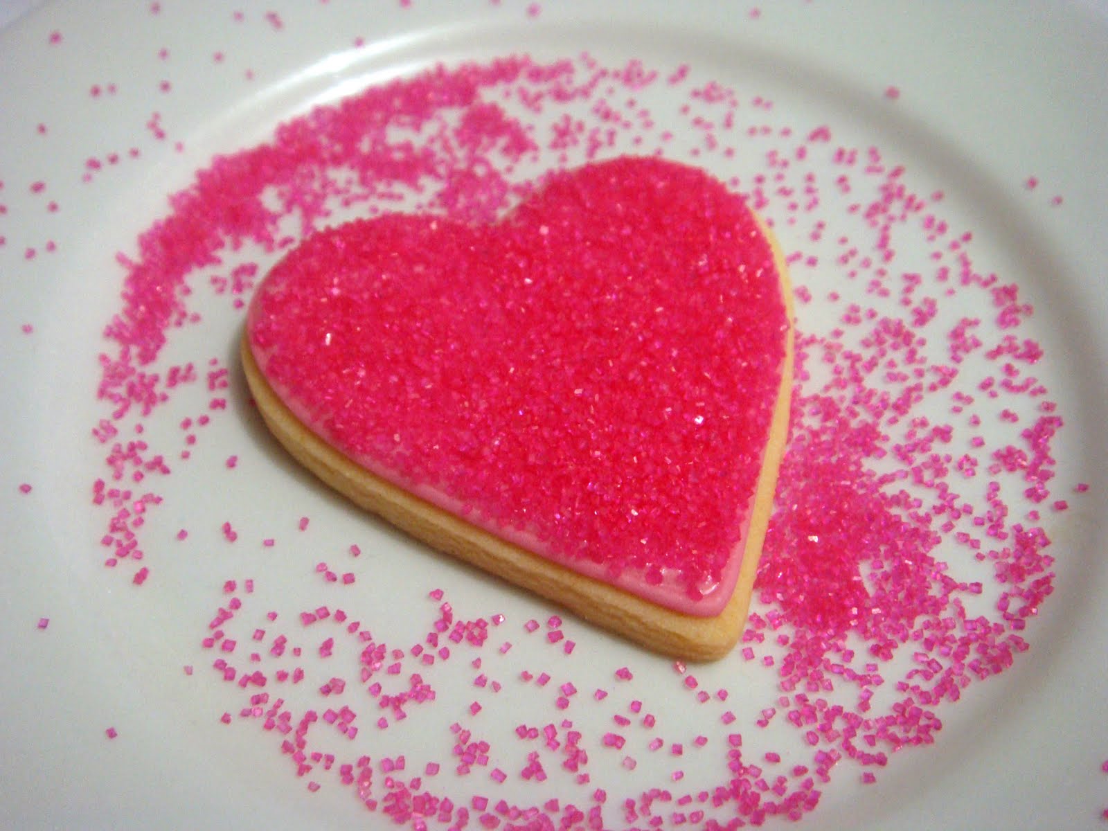 butter hearts sugar Sanding Sugar Heart Cookies