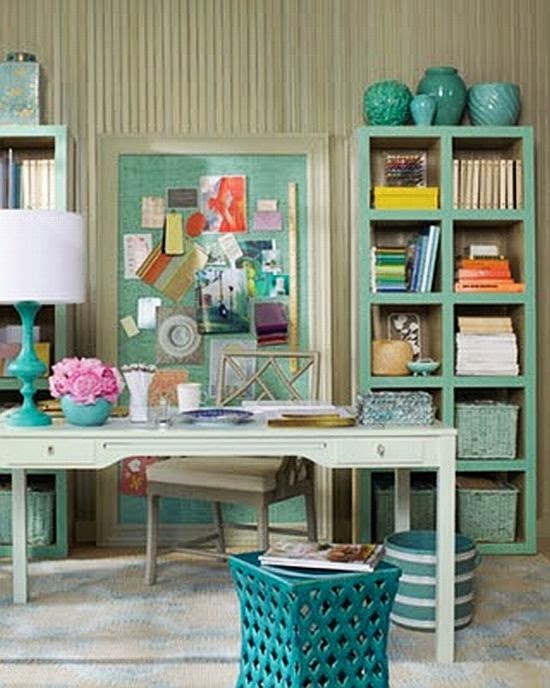 colorful home office