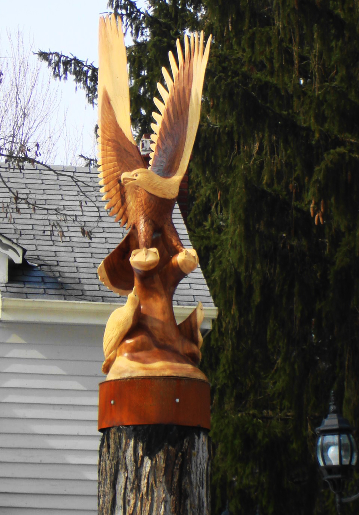 Carmi's Art/Life World Outdoor Wood Sculptures