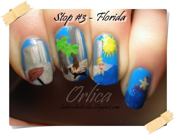 Around the World #3 - Florida (Nail Art)