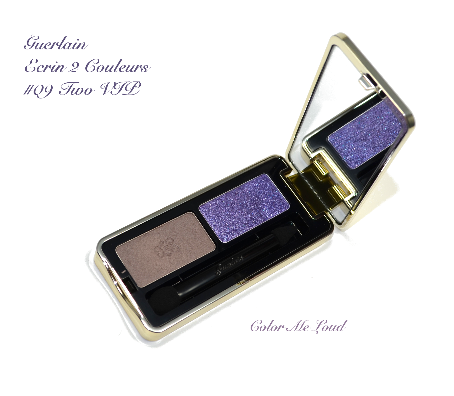Guerlain Ecrin 2 Couleurs #09 Two VIP from Meteorites Blossom Collection for Spring 2014, Swatches & Review