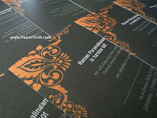 Damask print invitation card