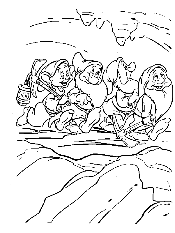 Drawing of the seven dwarfs coloring ~ Child Coloring