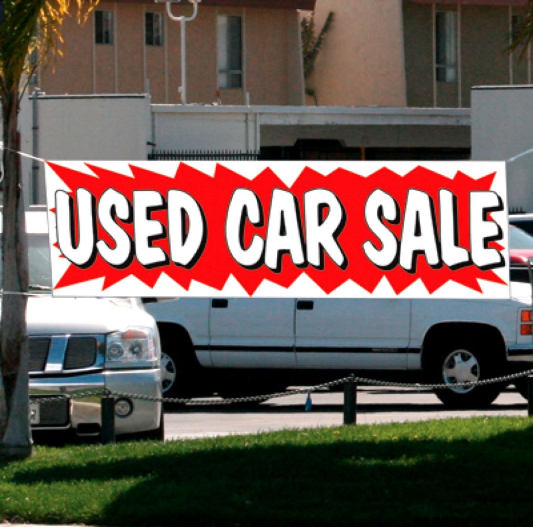 USED CAR SALE banner 3x20 advertising swooper banner USED CAR SALE banner 3x20 advertising swooper banner